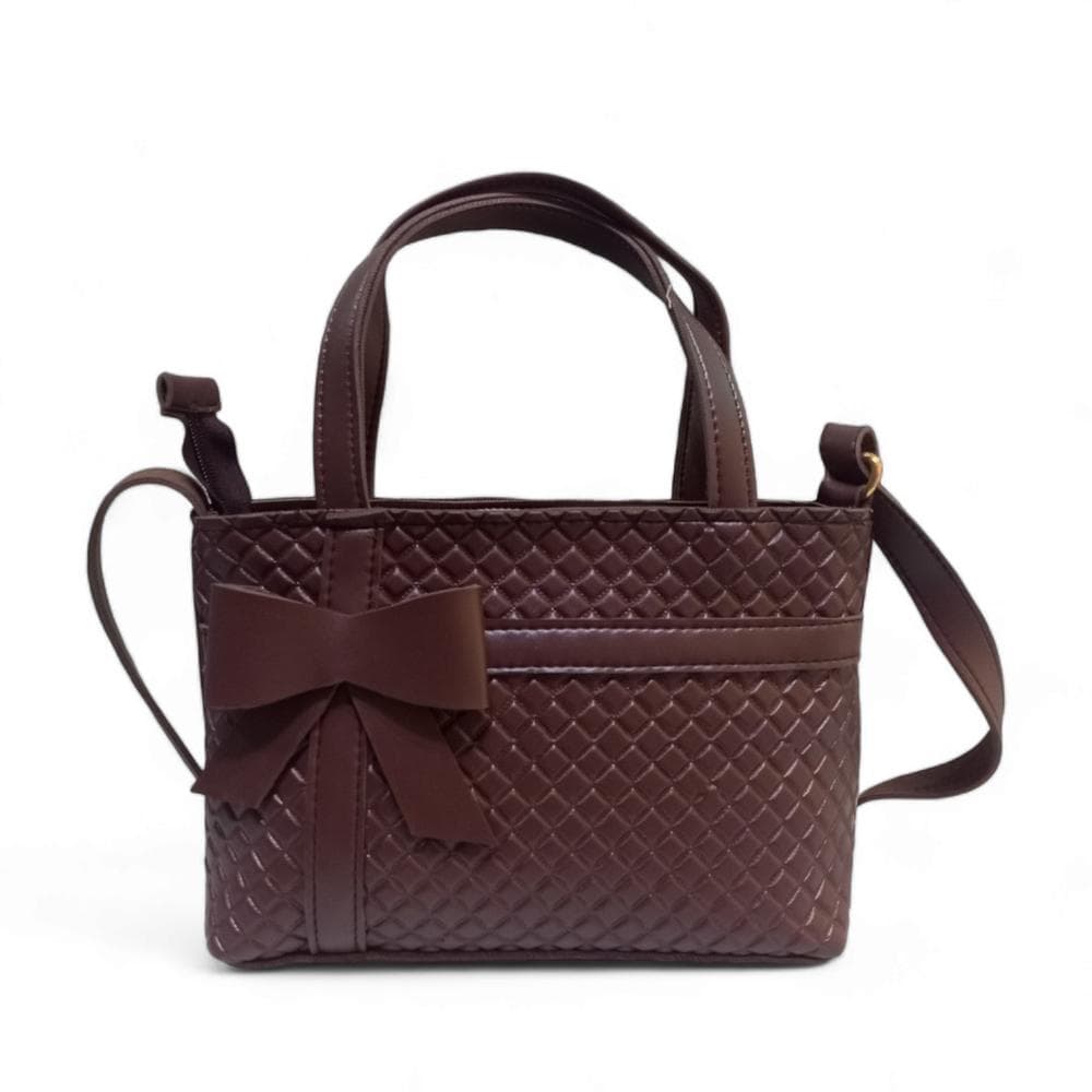 Women's PU Leather Plain Tote Bag