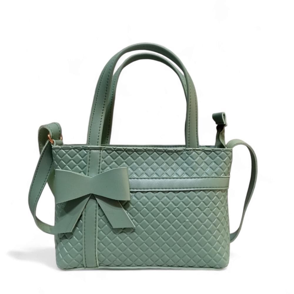 Women's PU Leather Plain Tote Bag