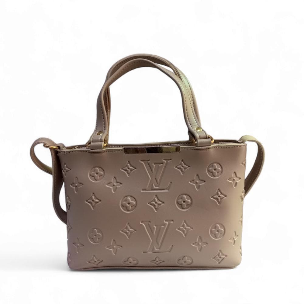 Women's PU Leather Plain Embossed Hand Bag