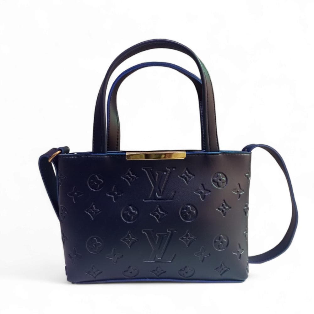 Women's PU Leather Plain Embossed Hand Bag