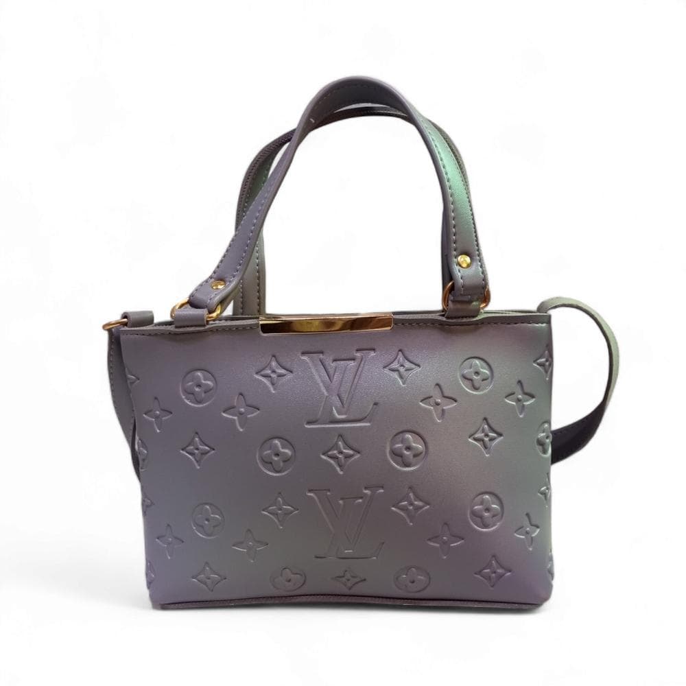 Women's PU Leather Plain Embossed Hand Bag