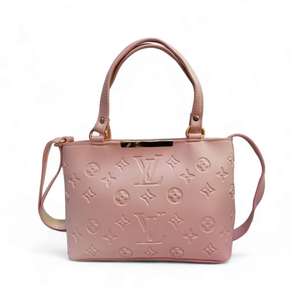 Women's PU Leather Plain Embossed Hand Bag