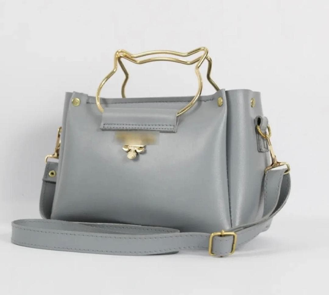 Girl's PU Leather Plain Hand Bag