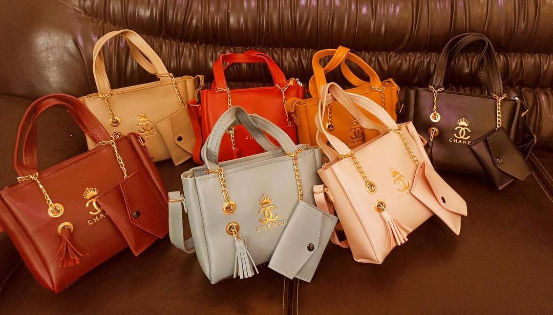 Women's PU Leather Plain Hand Bag