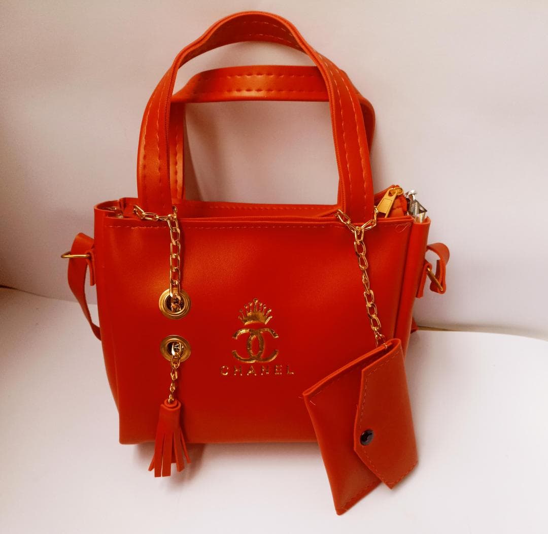 Women's PU Leather Plain Hand Bag