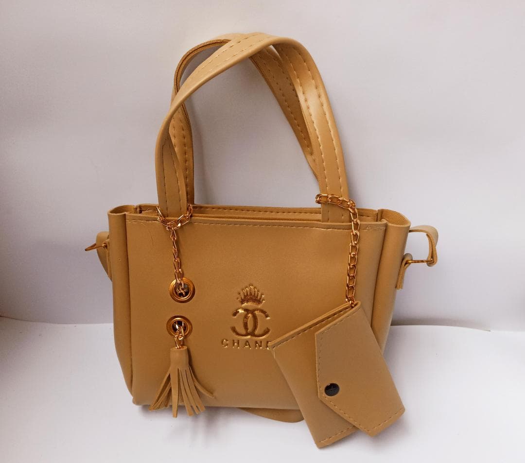 Women's PU Leather Plain Hand Bag