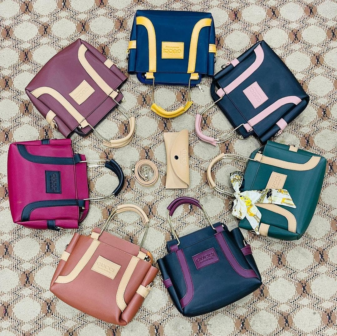 Women's Premium PU Leather Handbag Set - 2-Piece Designer Style with Matching Wallet in 7 Colors