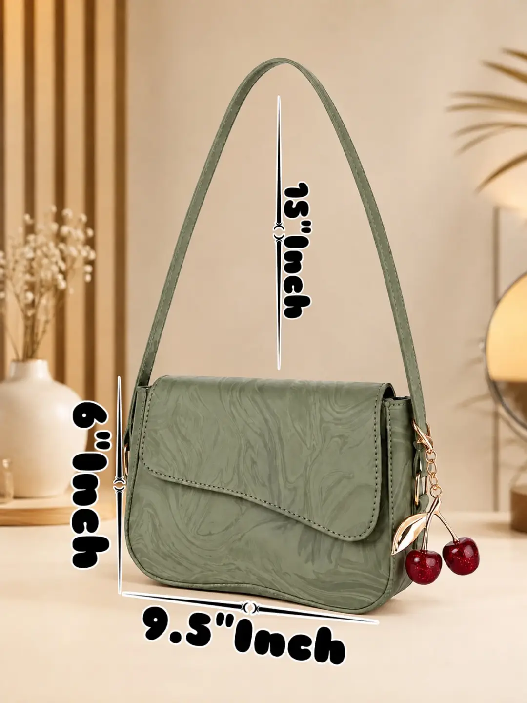 Girl's Leather Textured Hand Bag - Multicolor Top Handle Crossbody