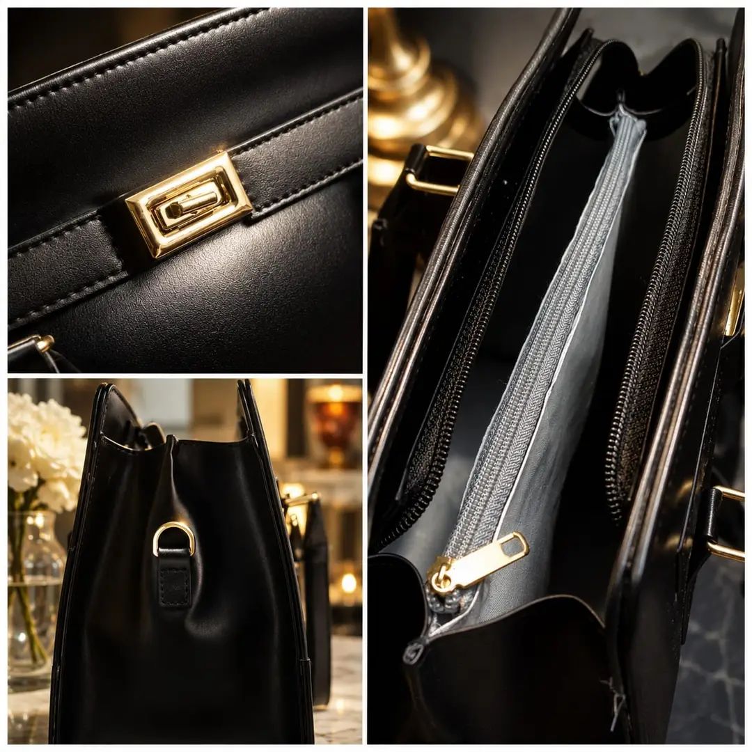 Women's Rexine Plain Hand Bag – Top Handle Daily & Gift Bag