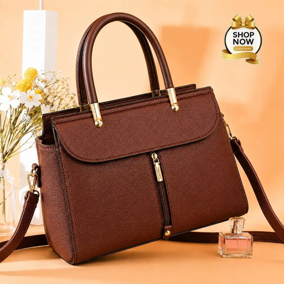 Women's Rexine Textured Hand Bag – Black Top Handle | COD Pakistan