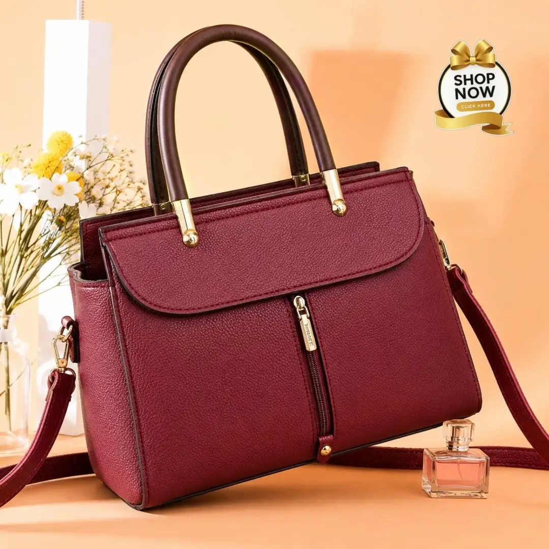 Women's Rexine Textured Hand Bag – Black Top Handle | COD Pakistan